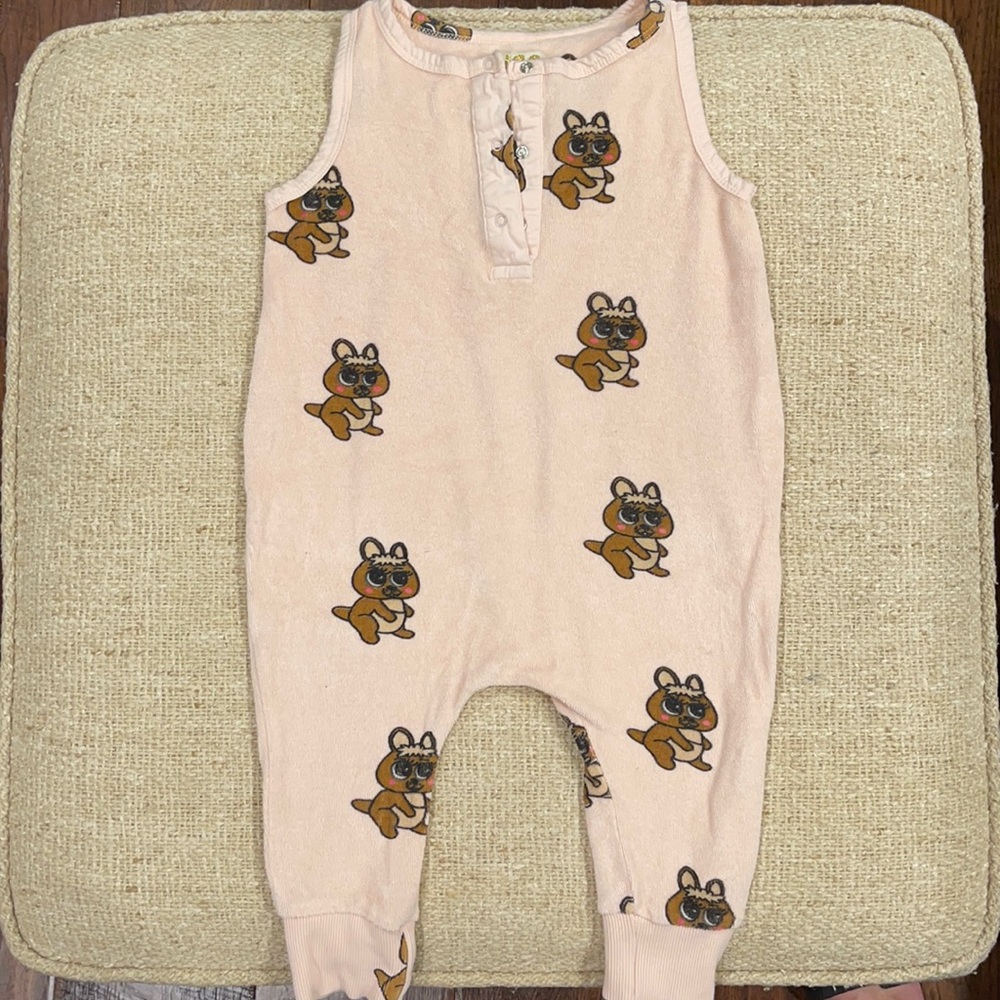 Hugo ❤️ Tiki - Terry Long Leg Romper Brown Canguro